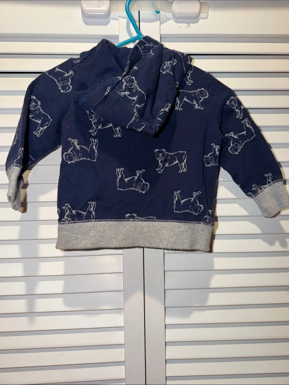 Carter's Navy Bulldog Hooded Zip-Up Sweatshirt